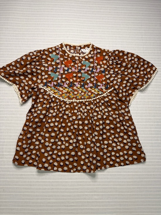 THML Tops - THML Embroidered Boho Babydoll Top – Size Medium